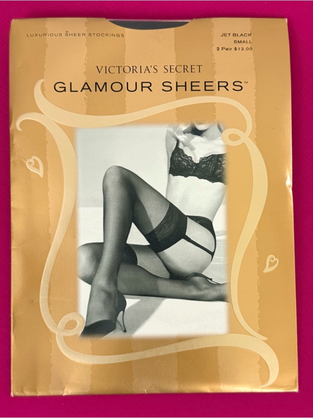 Victoria's Secret Glamour Sheers Thigh High Sexy Stockings - Jet Black Small NWT